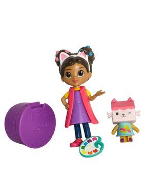 Gabbys Dollhouse Art Gabby & Kitty Figure Set With Accessories Girls Toys
